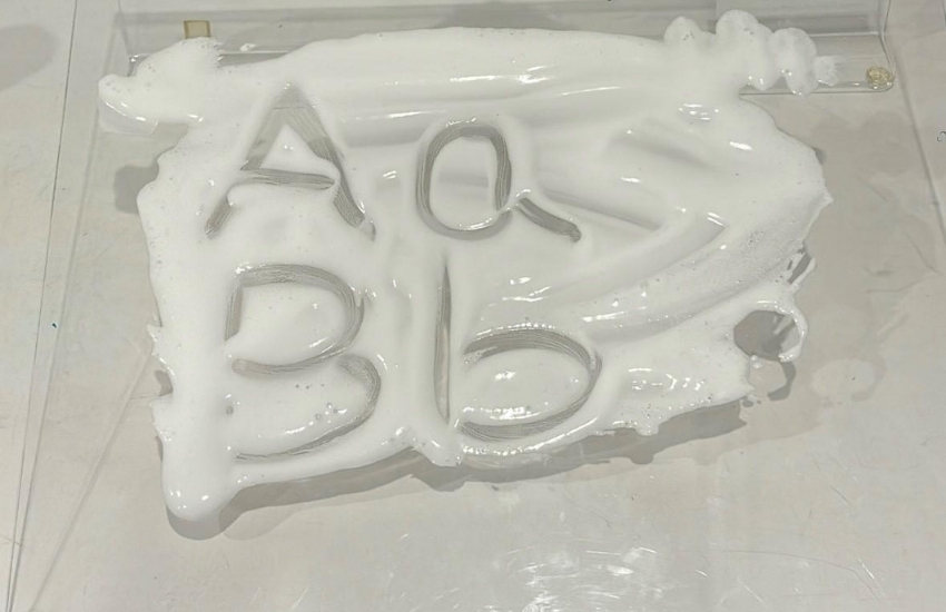 Shaving cream writing